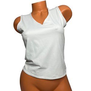 LBH Womens White V-Neck Top